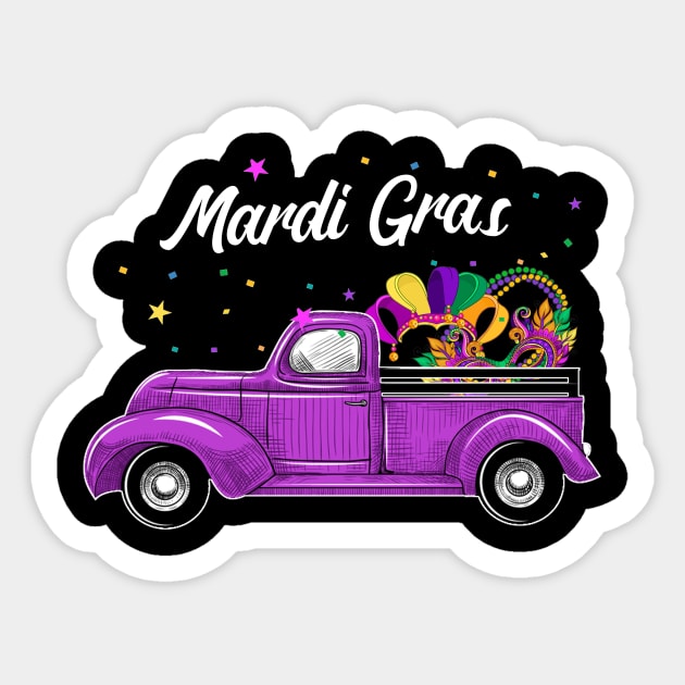 Mardi Gras Truck Mardi Gras Sticker by Dunnhlpp